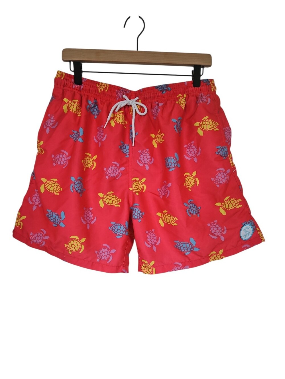 Uzzi Men's XL Pink Turtle Swim Trunks